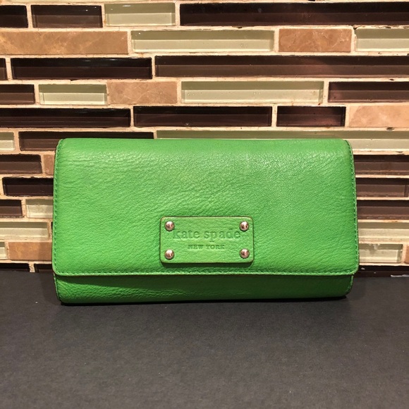 kate spade Handbags - Kate Spade Green Leather Wallet